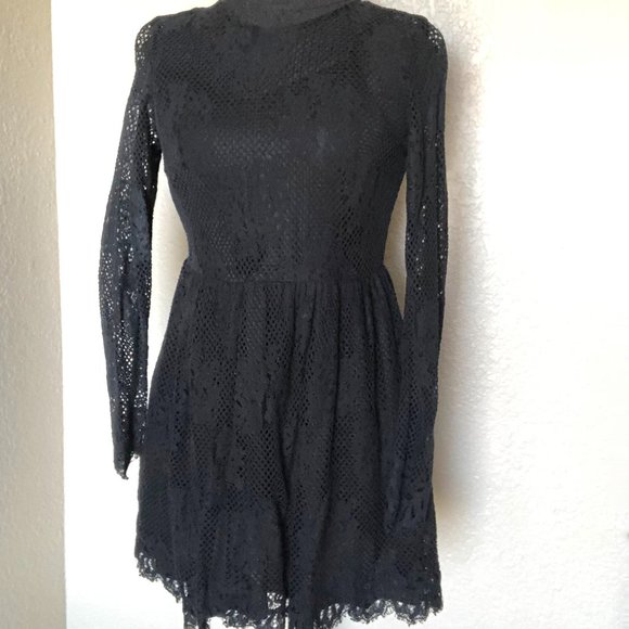 Xhiliration Black Lace Dress - Picture 1 of 4